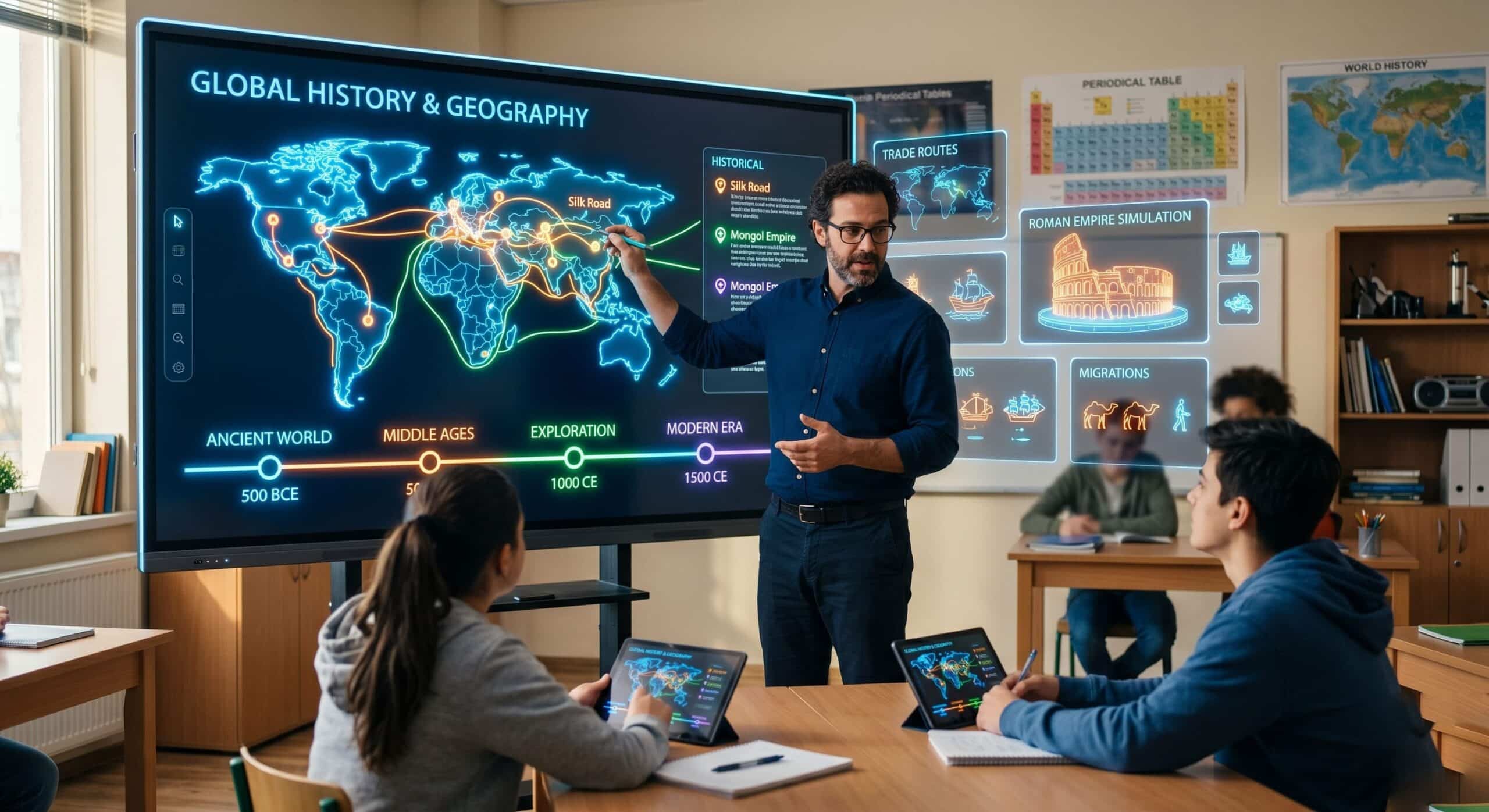 Historia y Geografía con pizarra interactiva